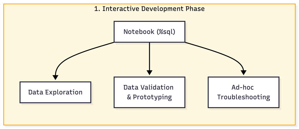 interactive data exploration during development phase